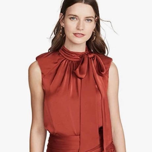Ramey Brook Tops - NEW RAMEY BROOK Avia Structured Shoulder Clay Sleeveless Top Lg